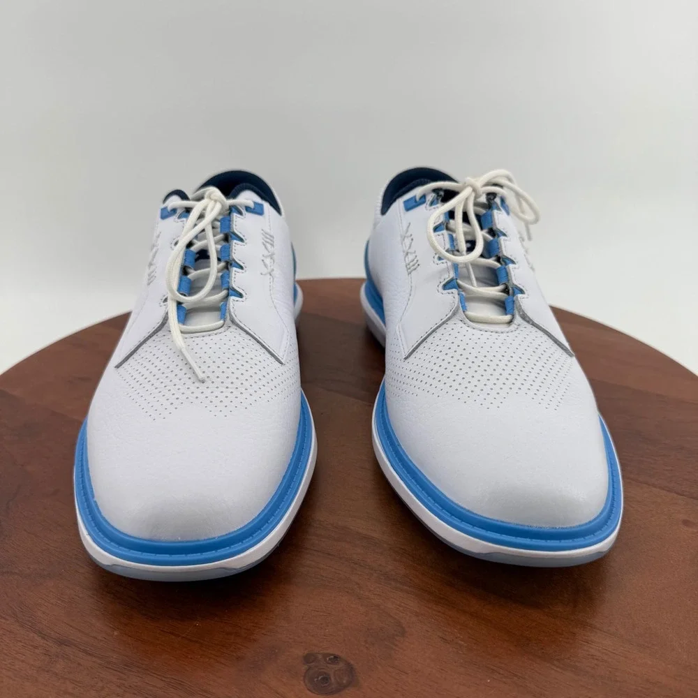 Nike Jordan ADG 5 Leather Golf Shoes Mens White University Blue FQ6642-104 10.5